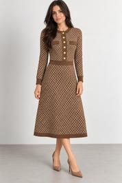 KNIT HONEYCOMB DRESS (D4)