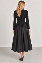 CREST LOGO MIXED MEDIA DRESS (D1)