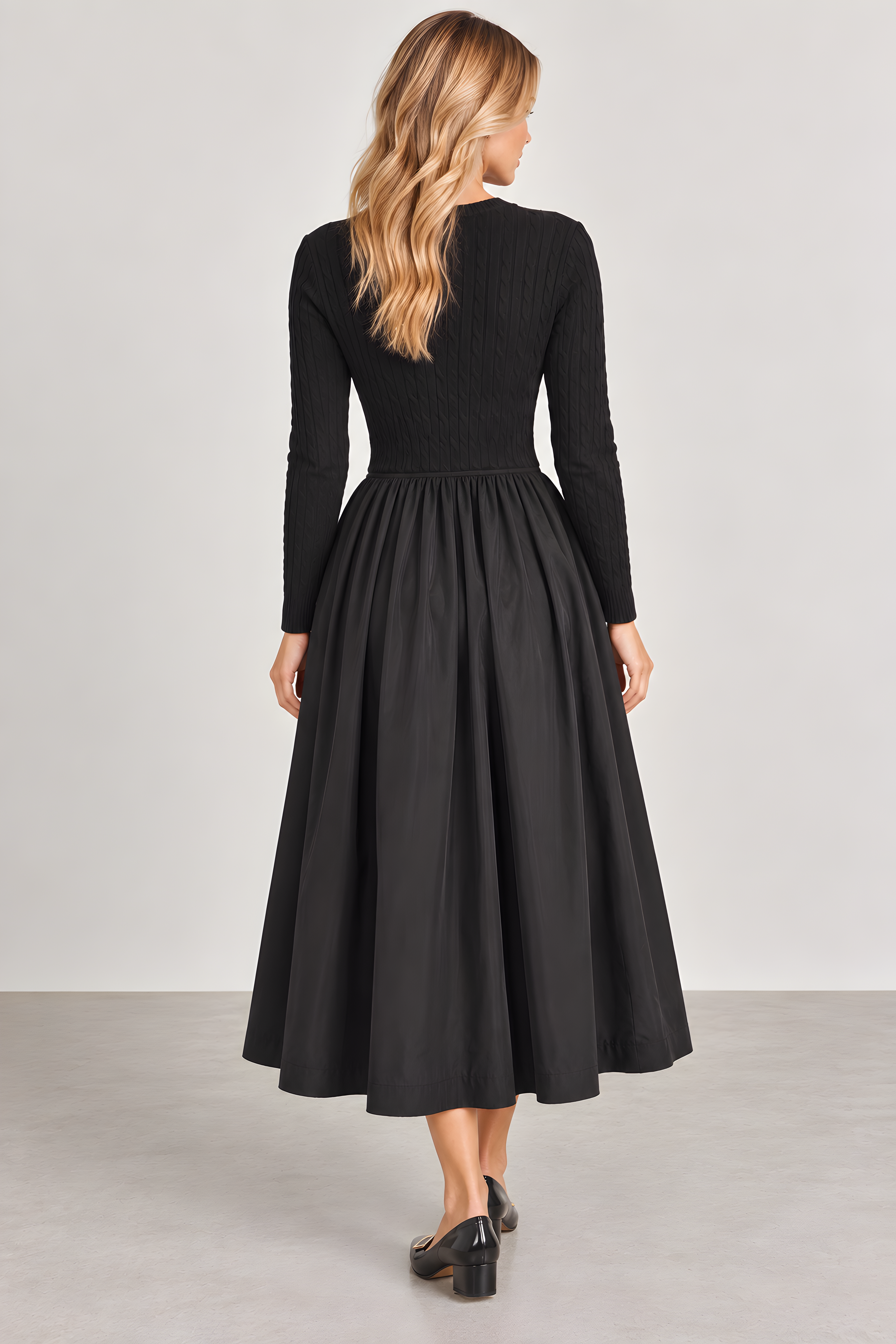CREST LOGO MIXED MEDIA DRESS (D1)
