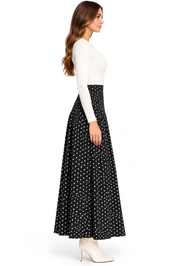 PLEATED POLKADOT SKIRT (M25)