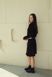 DENIM BLACK PLEAT SKIRT SHORT