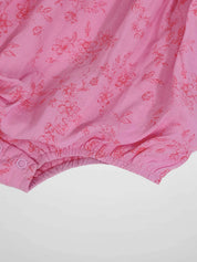 Pink Flower Romper