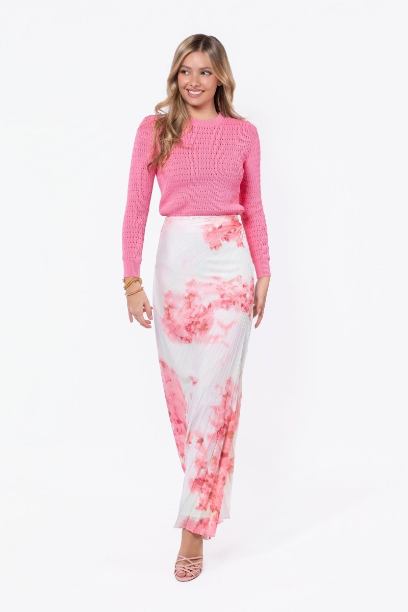 Caroline Skirt (Ivory/Pink)