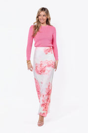 Caroline Skirt (Ivory/Pink)