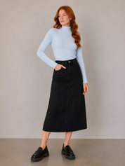 TEXTURED MOCKNECK