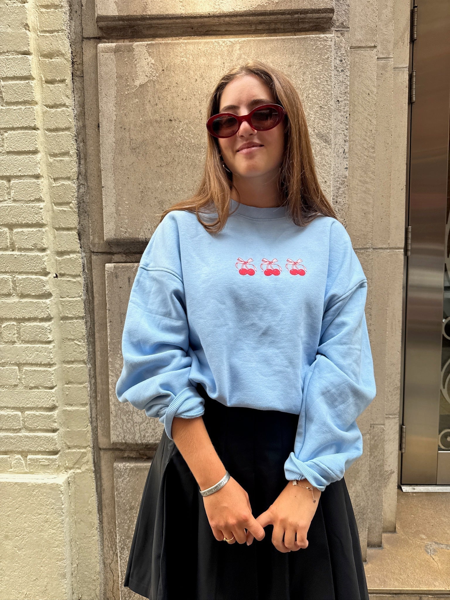 'puff' Cherry Graphic Sweatshirt