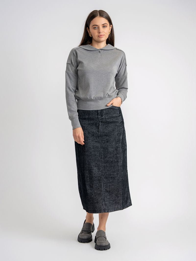 Teen Corduroy Midi Length Skirt