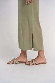 Pocket T-shirt Dress- Spanish Olive