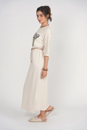 T-shirt Midi Dress- Papaya