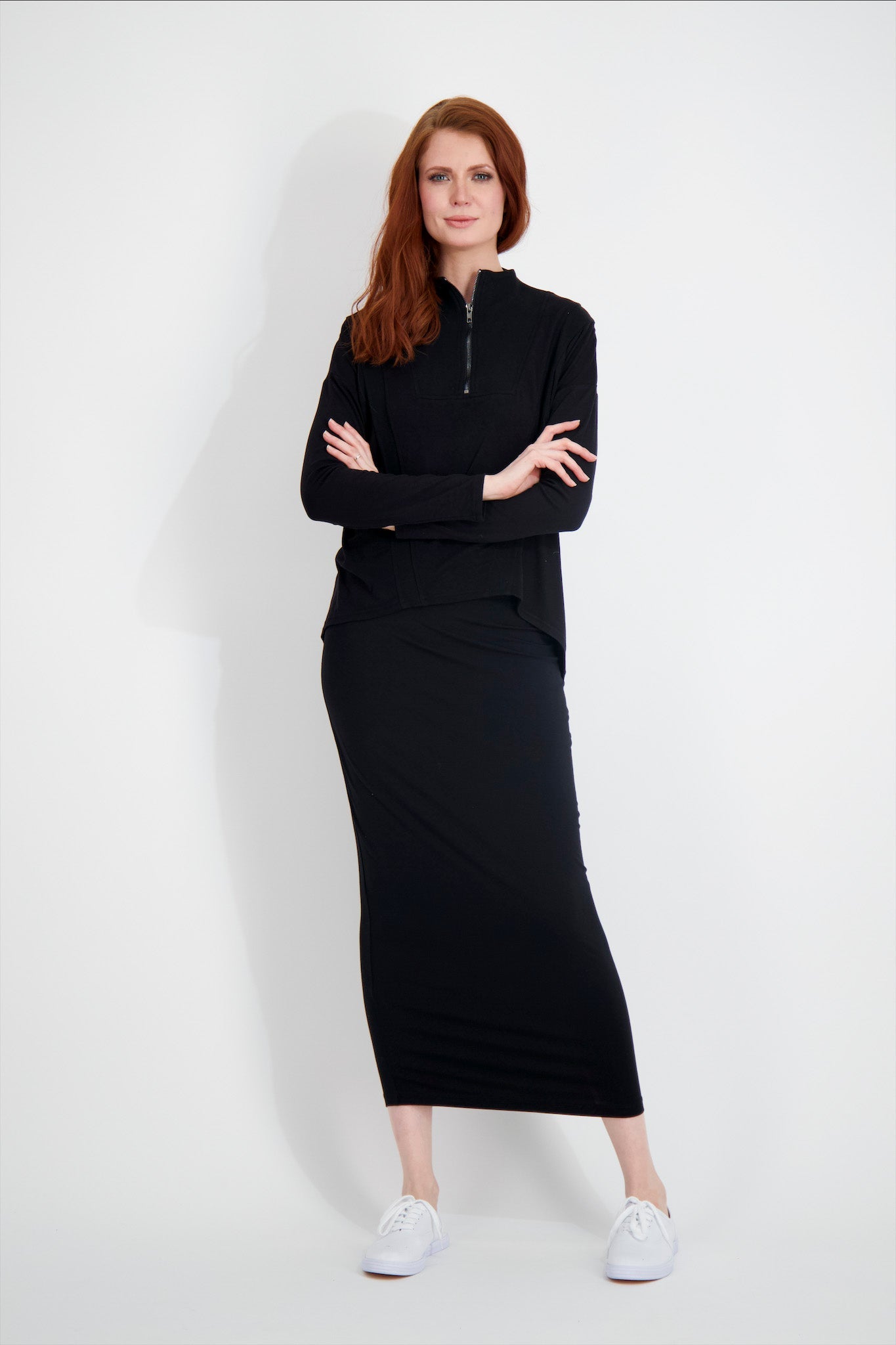 PASHMINA SKIRT-BLACK