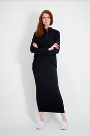 PASHMINA SKIRT-BLACK