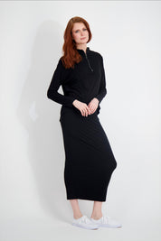 PASHMINA SKIRT-BLACK