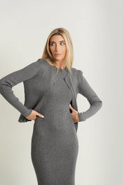 Wide Rib Knit Cardigan