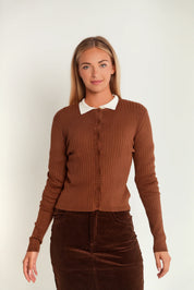 Wide Rib Knit Cardigan