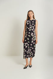 Printed Round Neck Slip Dress