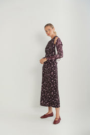 Printed Round Neck Slip Dress