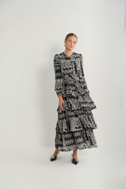 Waist Draped Tiered Dress
