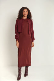 Round Neck Slip Dress Solid
