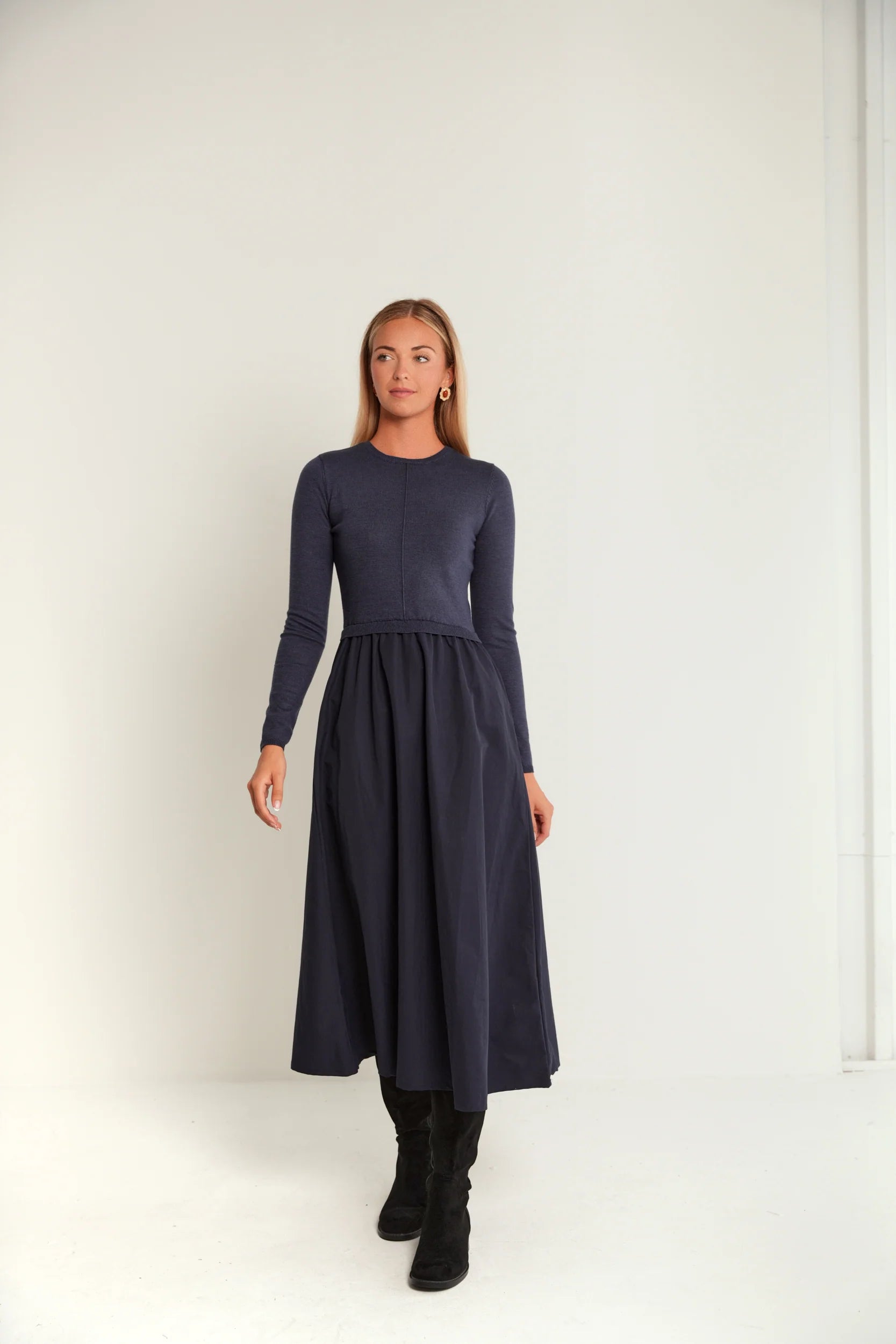 Center Rib Twofer Dress