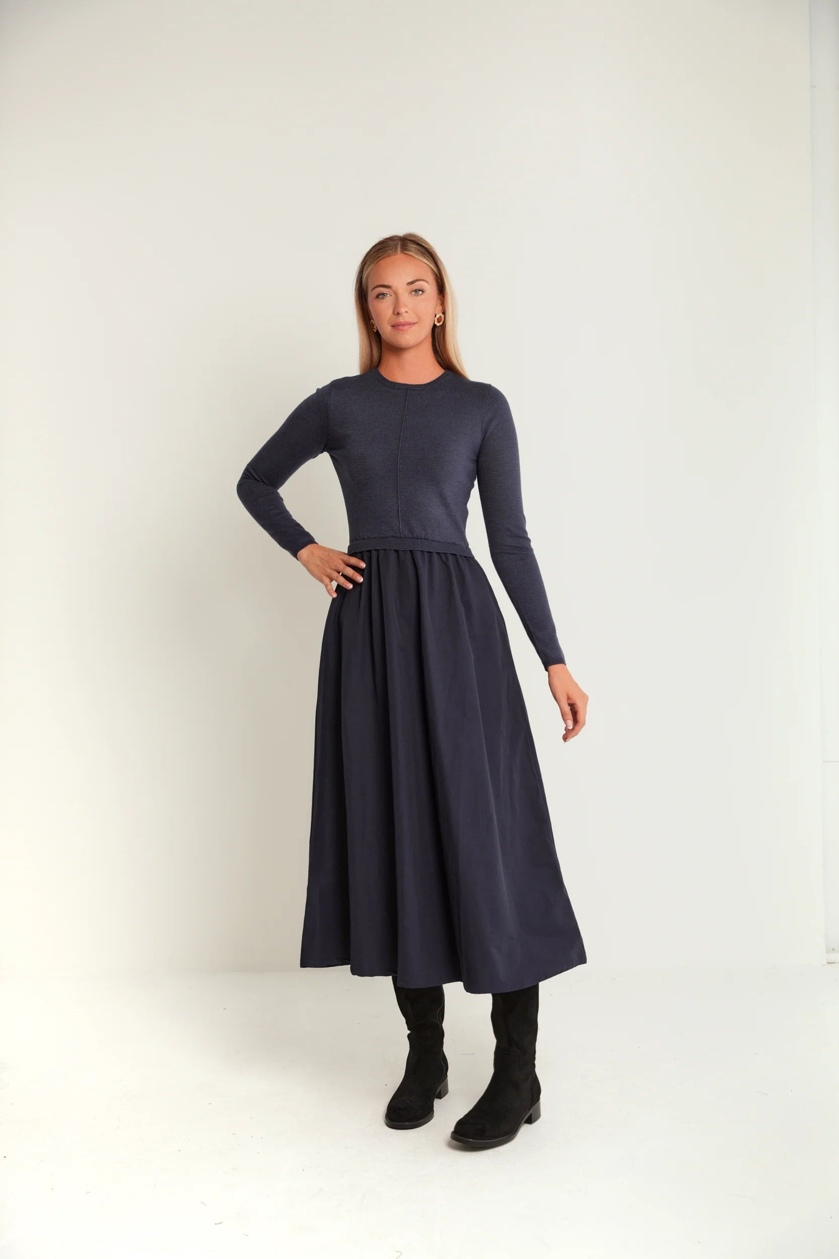 Center Rib Twofer Dress