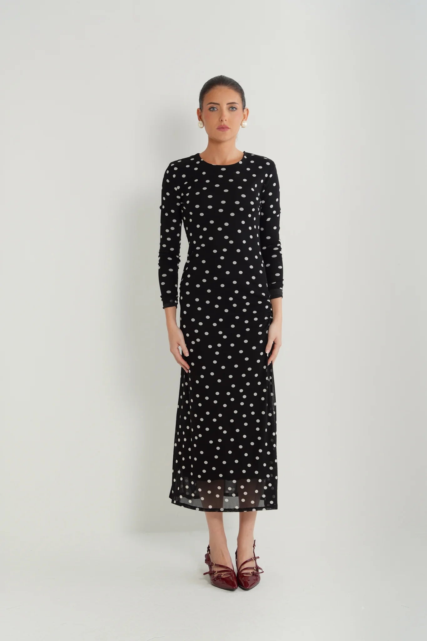 Mesh Ruching Dress