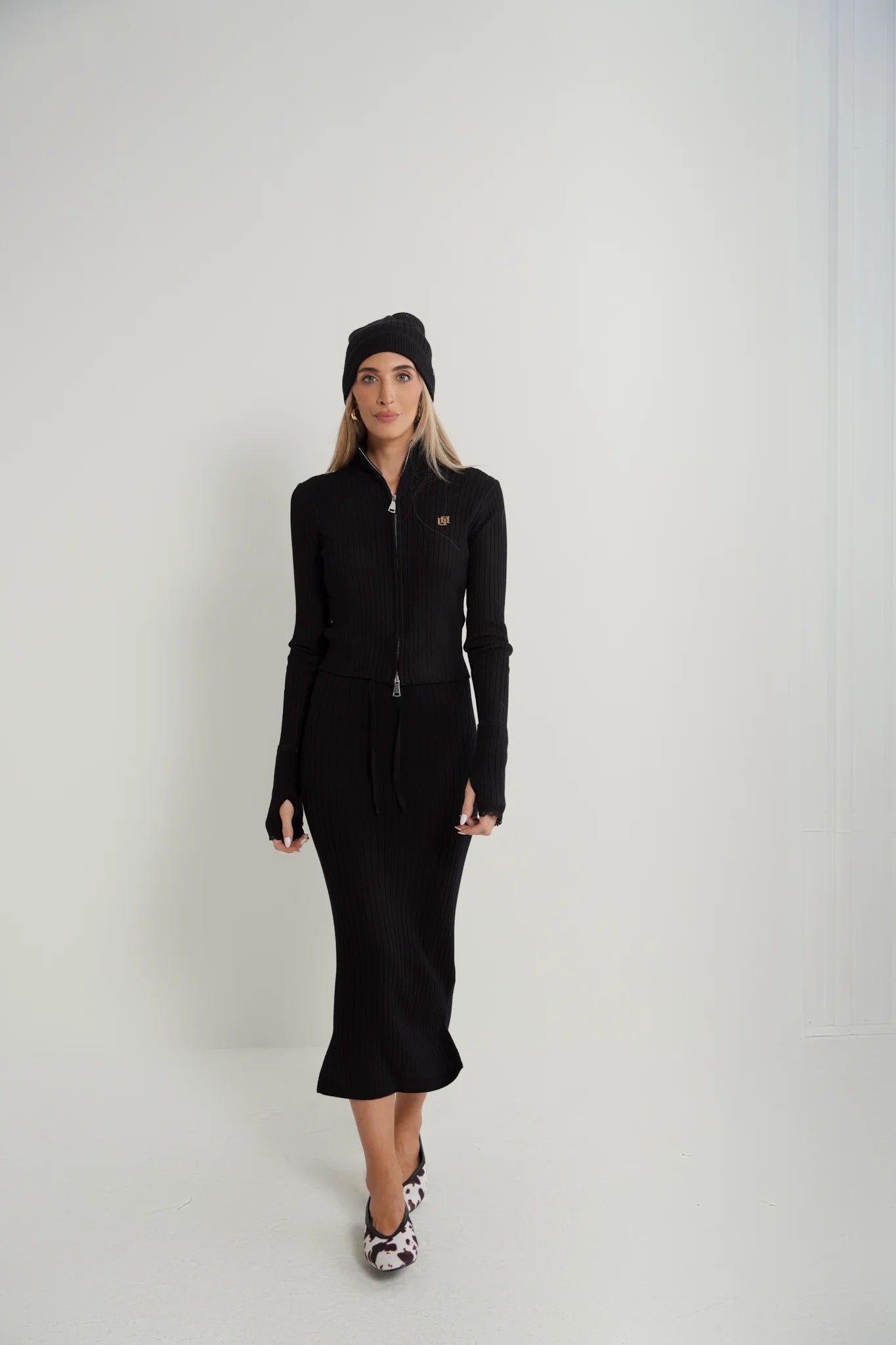 Two way zipper sweater