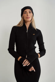 Two way zipper sweater