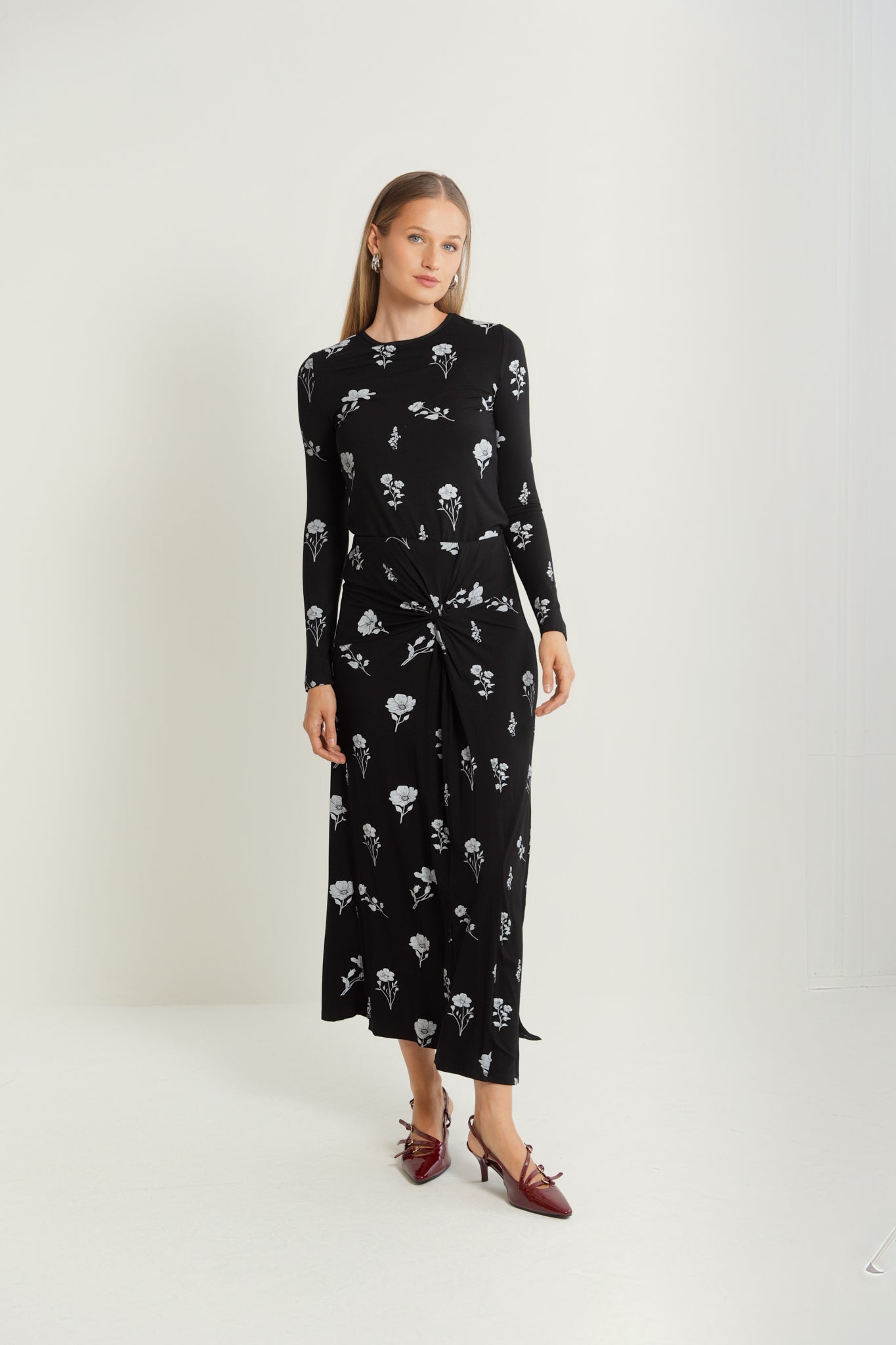 Print Knot Skirt