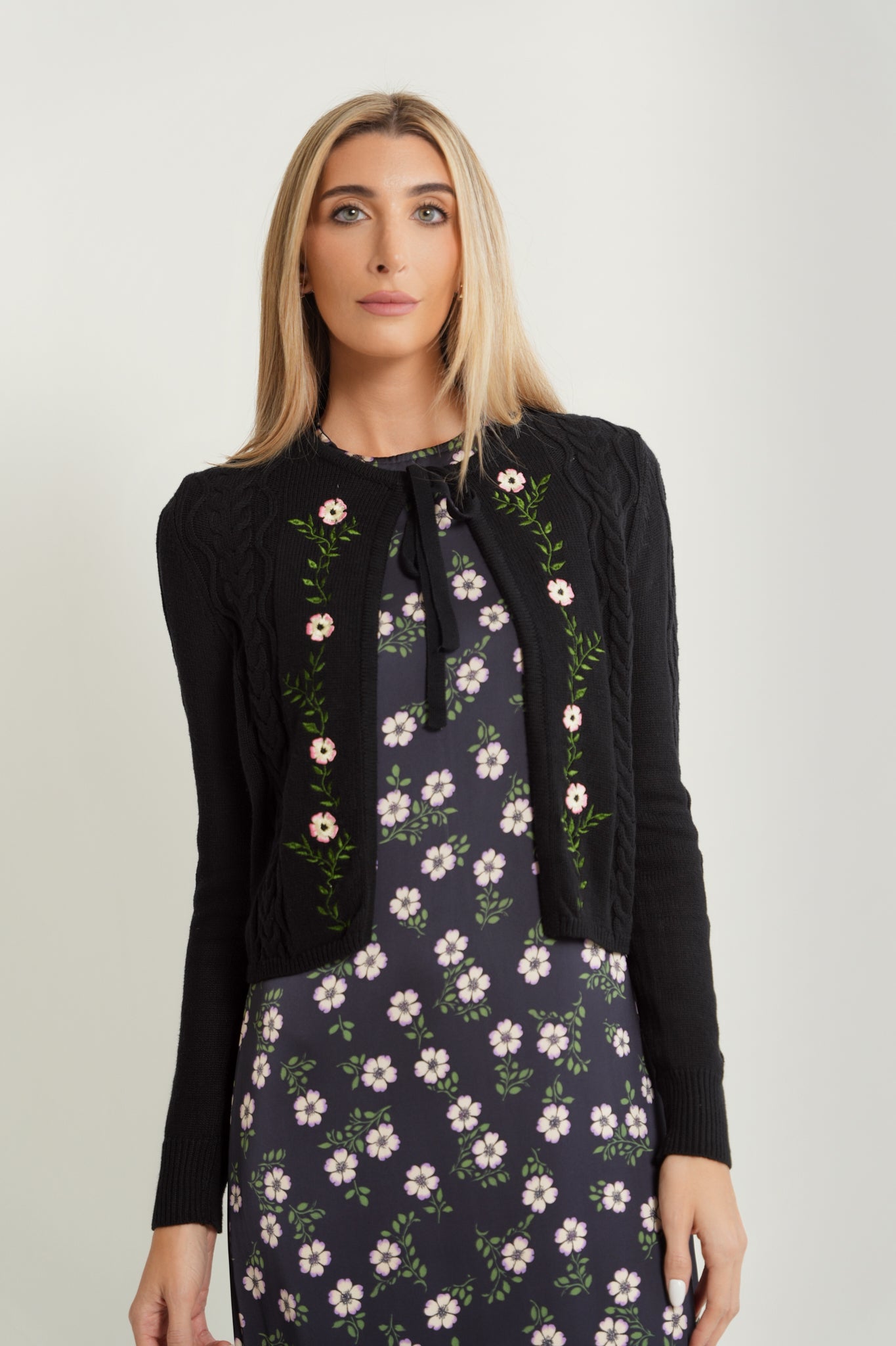 Printed Round Neck Slip Dress