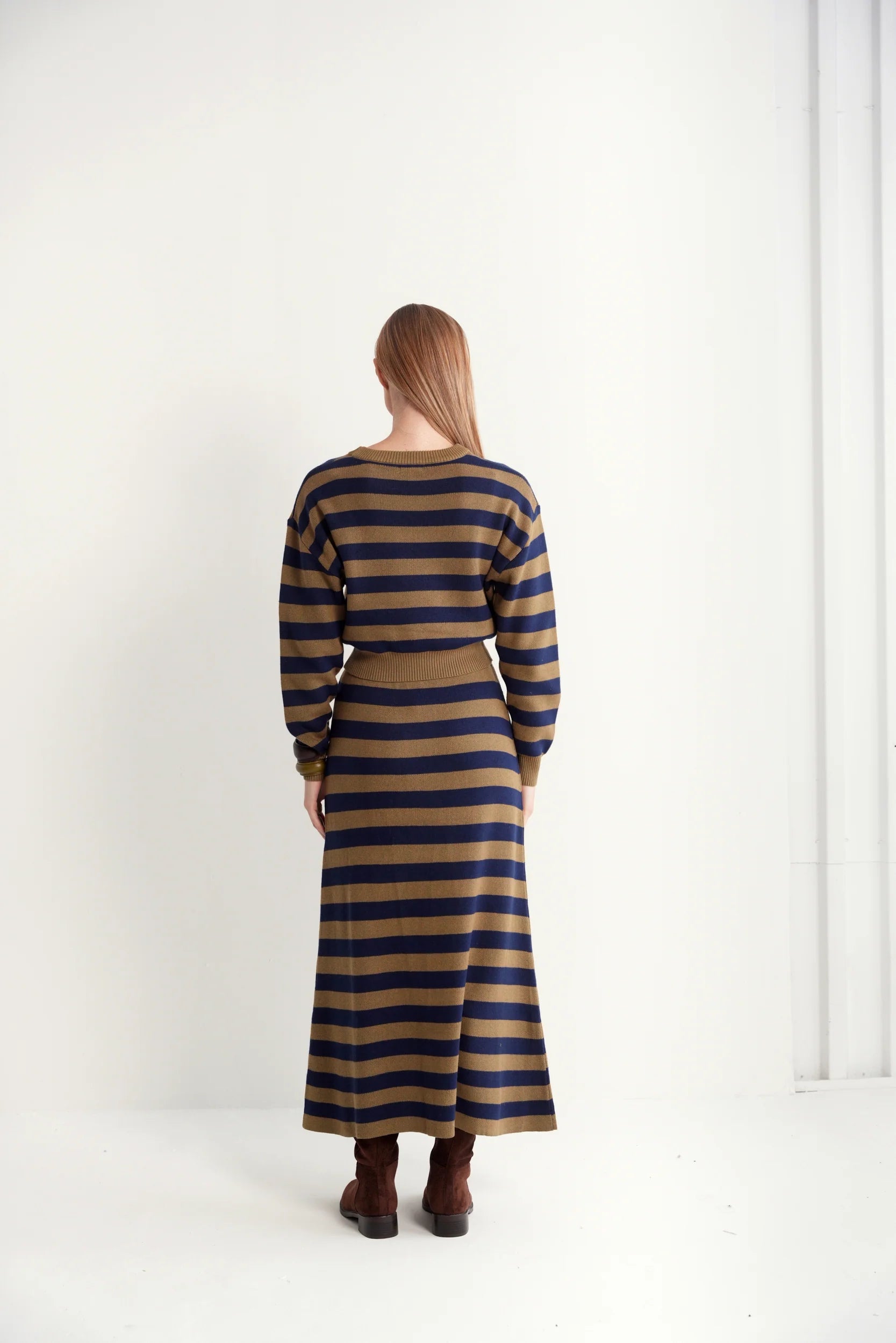 Oversized Jacquard Knit Skirt