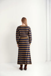 Oversized Jacquard Knit Skirt