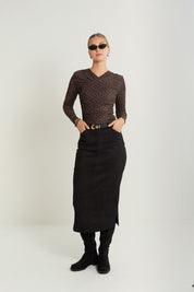 Mesh Rouched Top