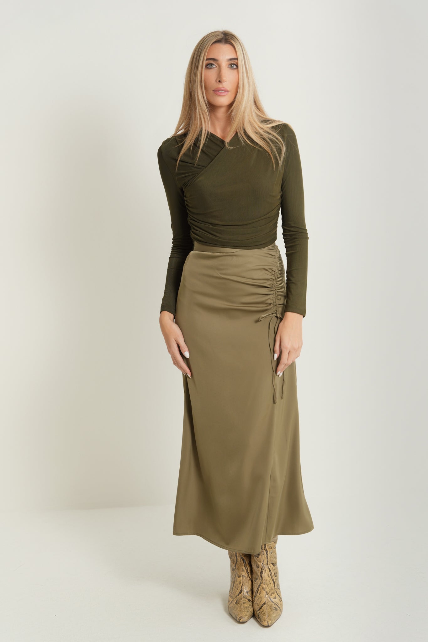 Mesh Rouched Top