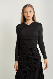 Mesh Rouched Top