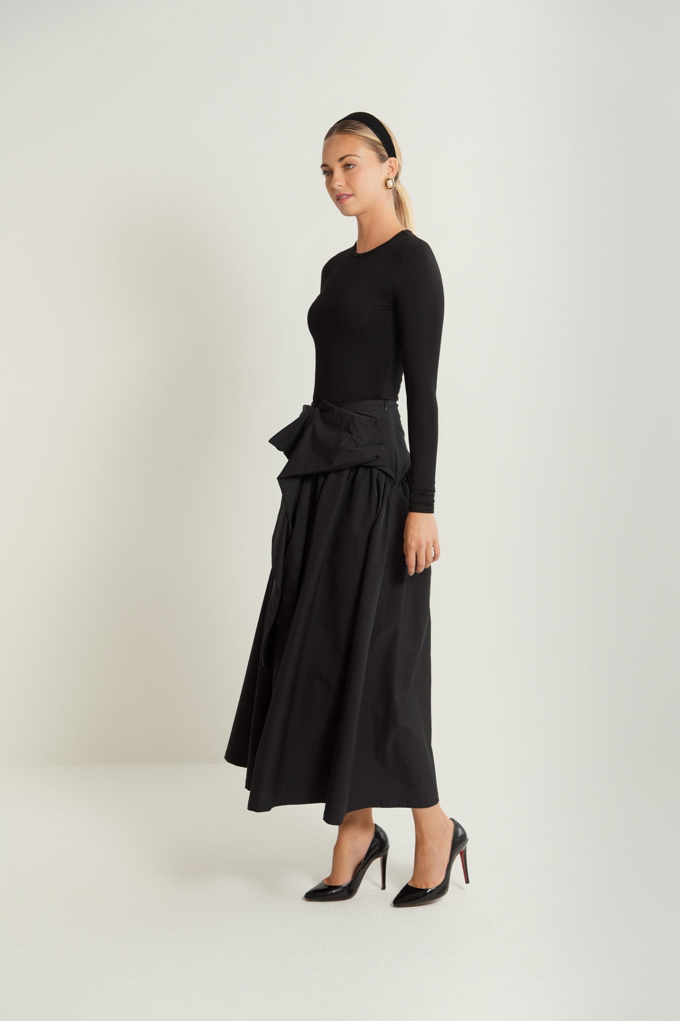 Criss-Cross A-Line Ankle Skirt