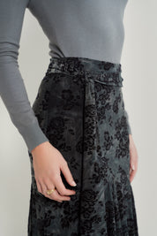 Velour Burnout Skirt