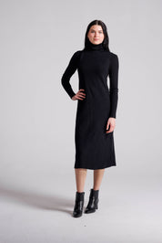 SUPER SOFT VEST STYLE TURTLENECK DRESS