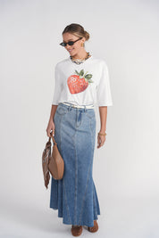 Rivv Skirt- Light Blue Denim