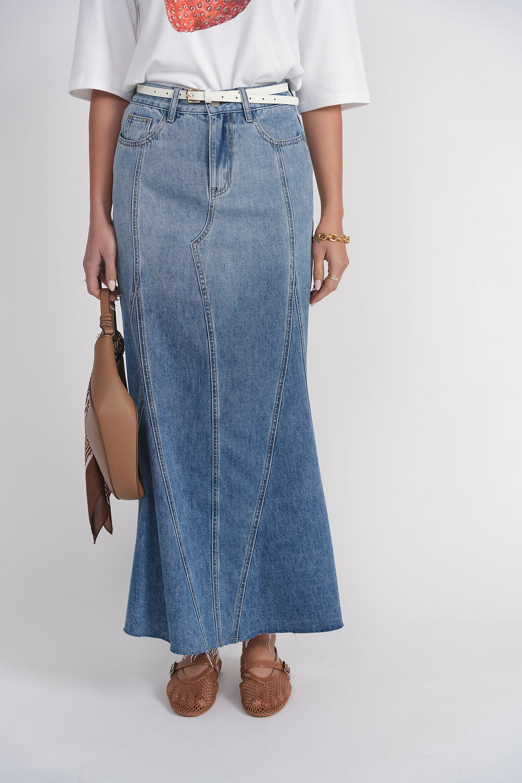 Rivv Skirt- Light Blue Denim