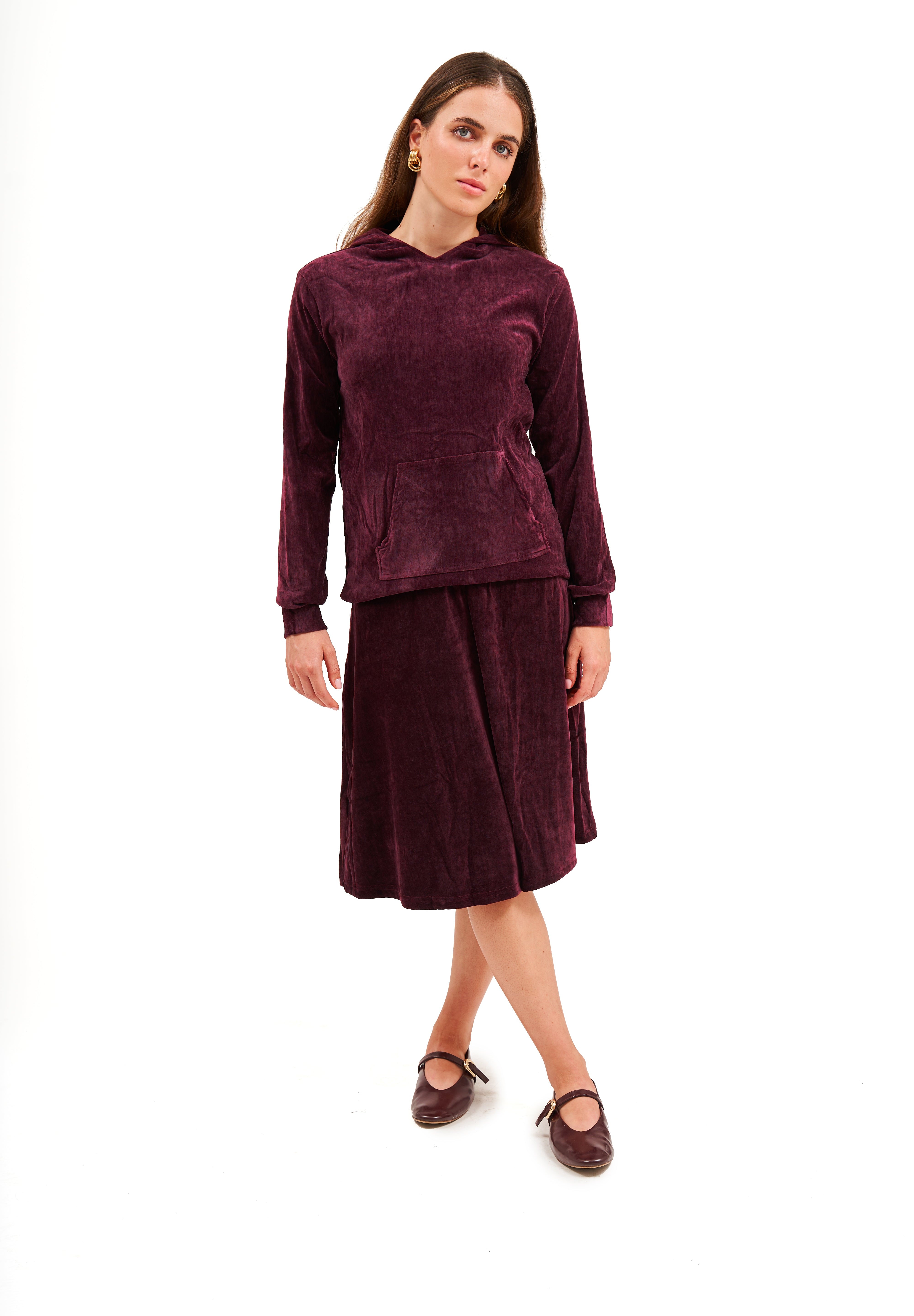 Riva Top with Hood - Burgundy