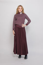 25620- DIAMOND WEAVE SWEATER