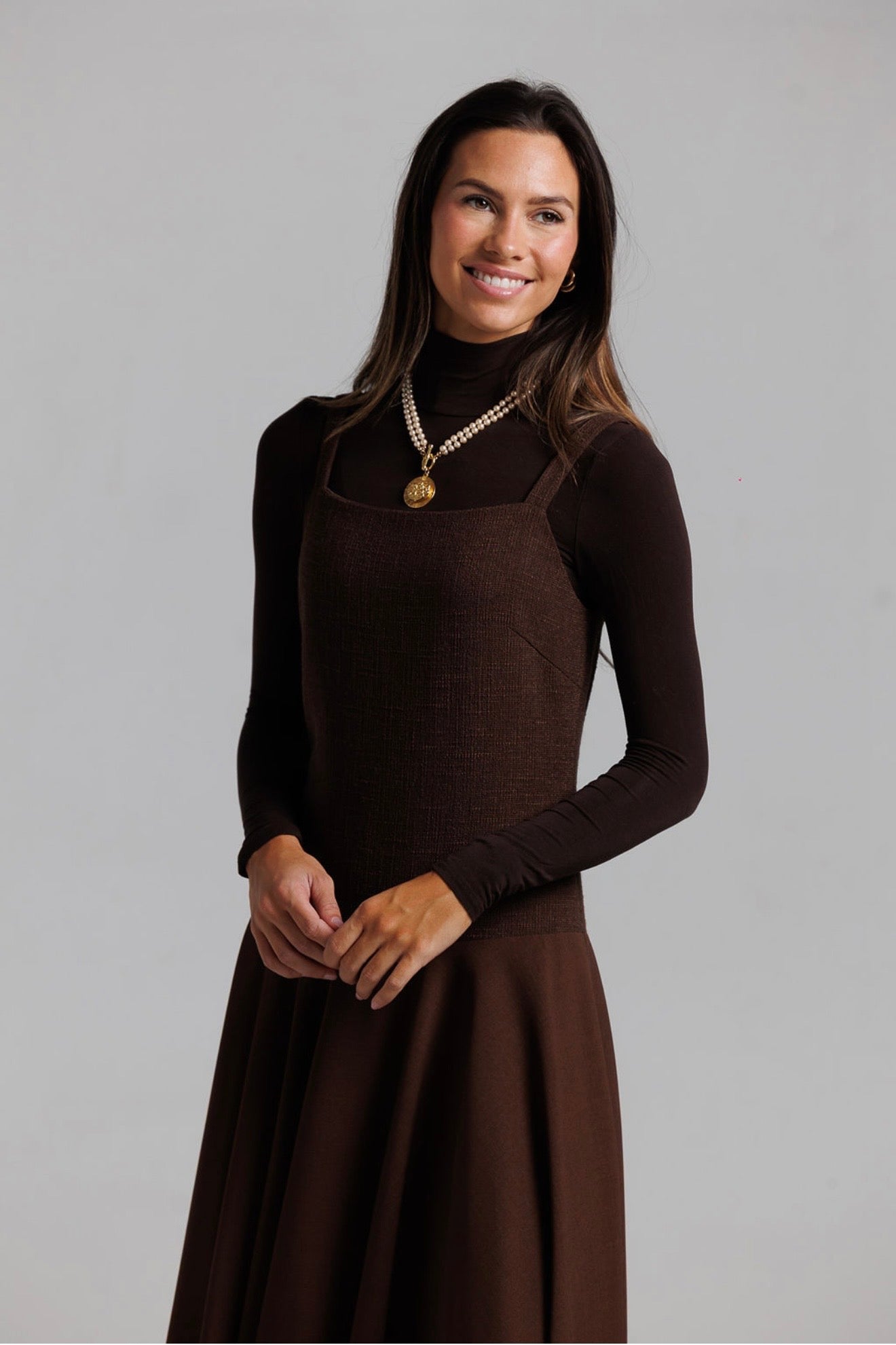 Tweed Jumper - Brown