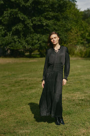 SILKY RUCHED WAIST DRESS