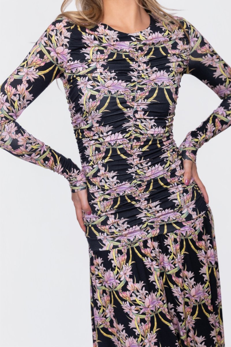 Christine Dress (Black Pattern)