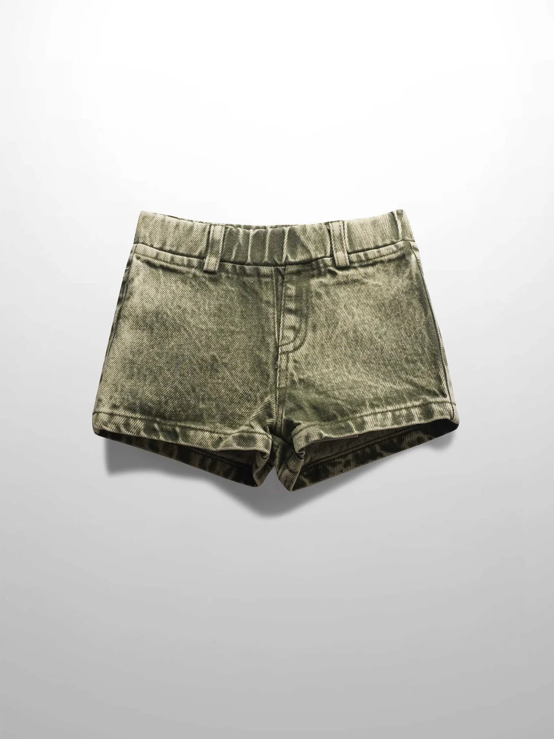 Denim Shorts - Green Denim