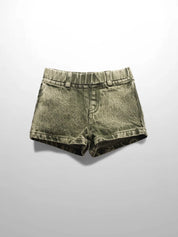 Denim Shorts - Green Denim