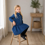 Printed Denim Dress