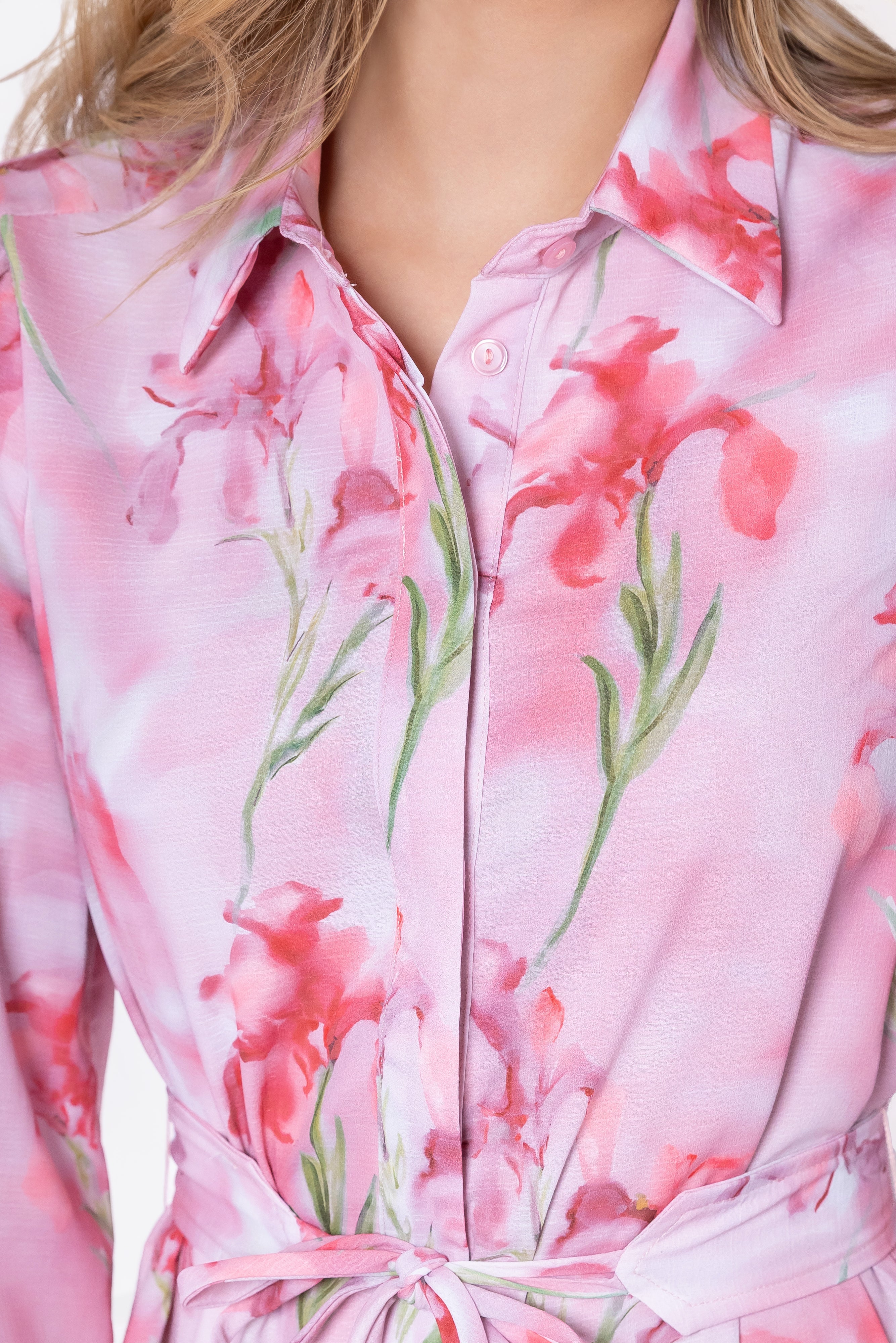 Connie Dress (Pink Flower)