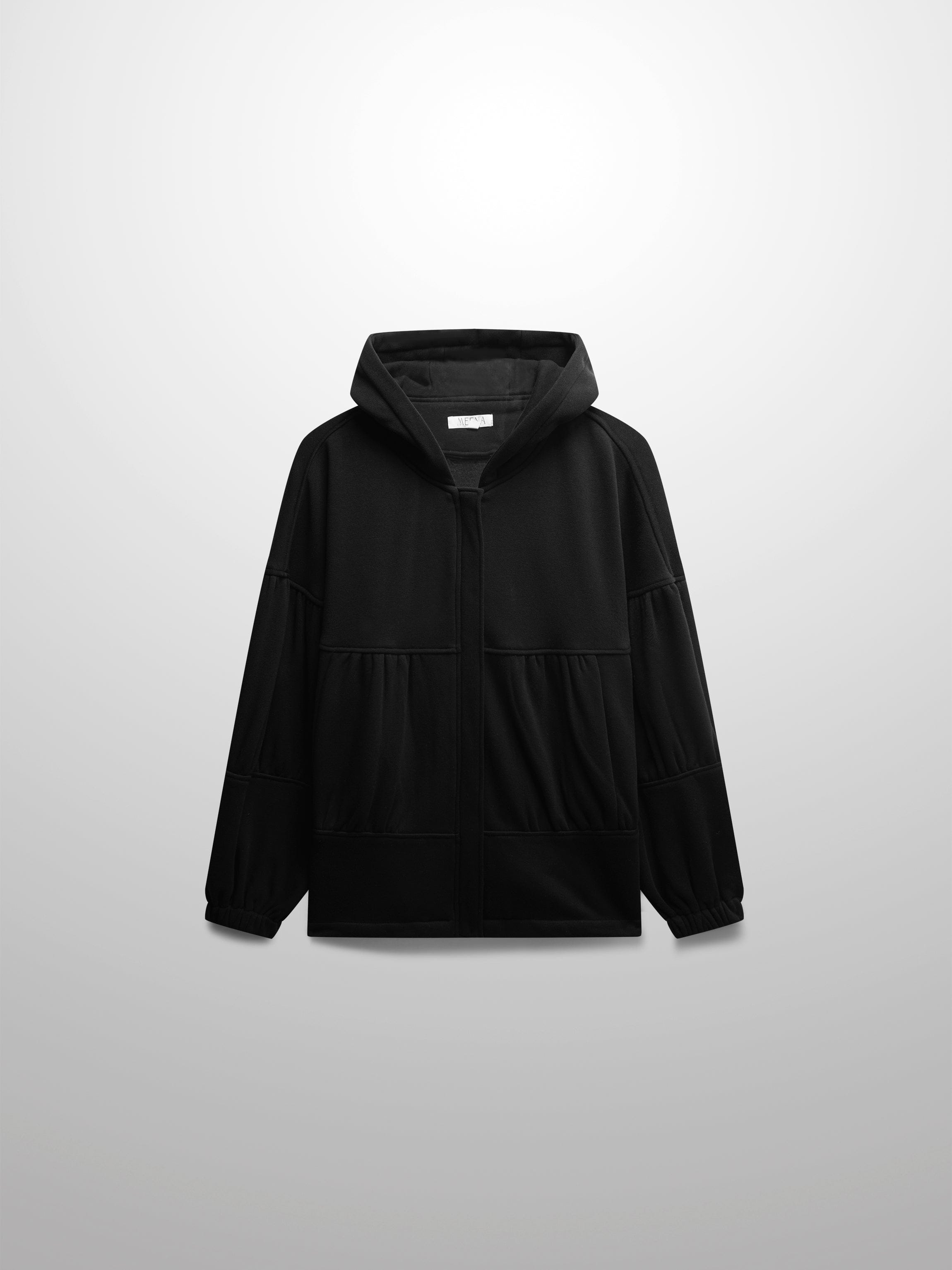 Bubble Sweatershirt Jacket-Black