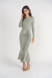 Valerie Midi Dress- Seafoam